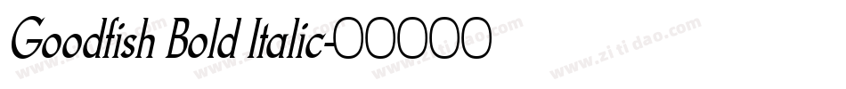 Goodfish Bold Italic字体转换